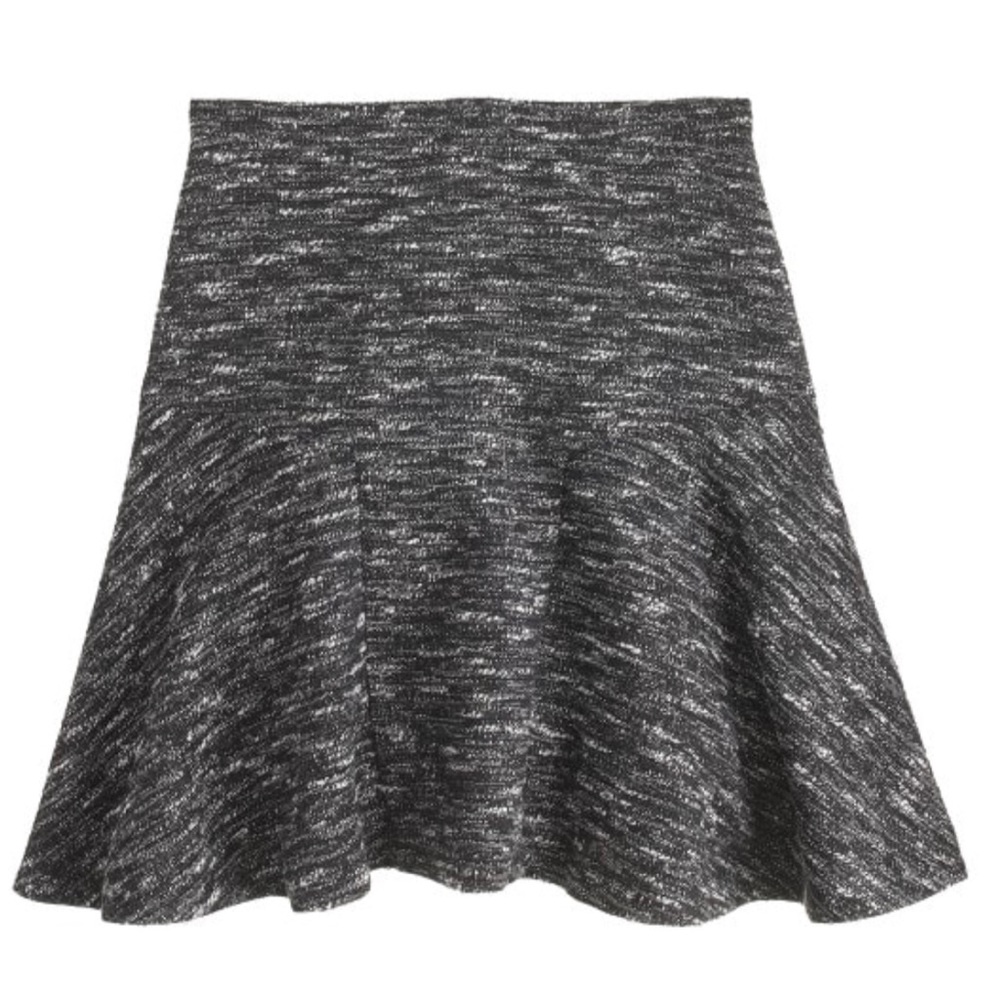J.Crew Plaza Mini Skirt in Tweed Black Size 0